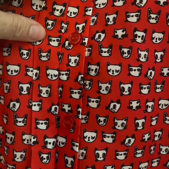 COPY - Eloquii Cat Print Top - Size 26 - PLUS - Picture 6 of 9